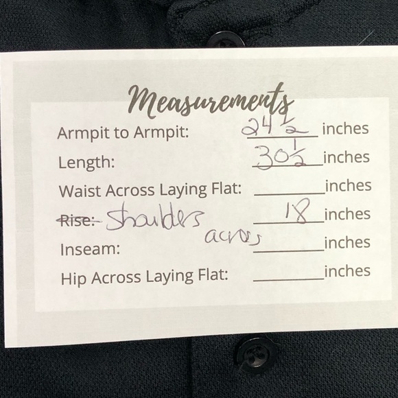 Black polyester short sleeve collared button placket  spartan nash. large - Picture 5 of 7